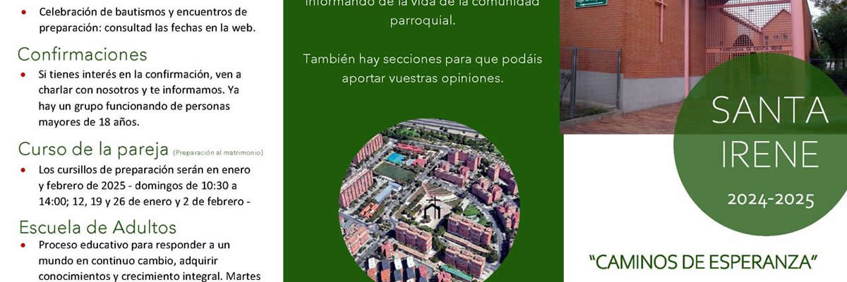 TRÍPTICO INFORMATIVO SANTA IRENE 2024-25